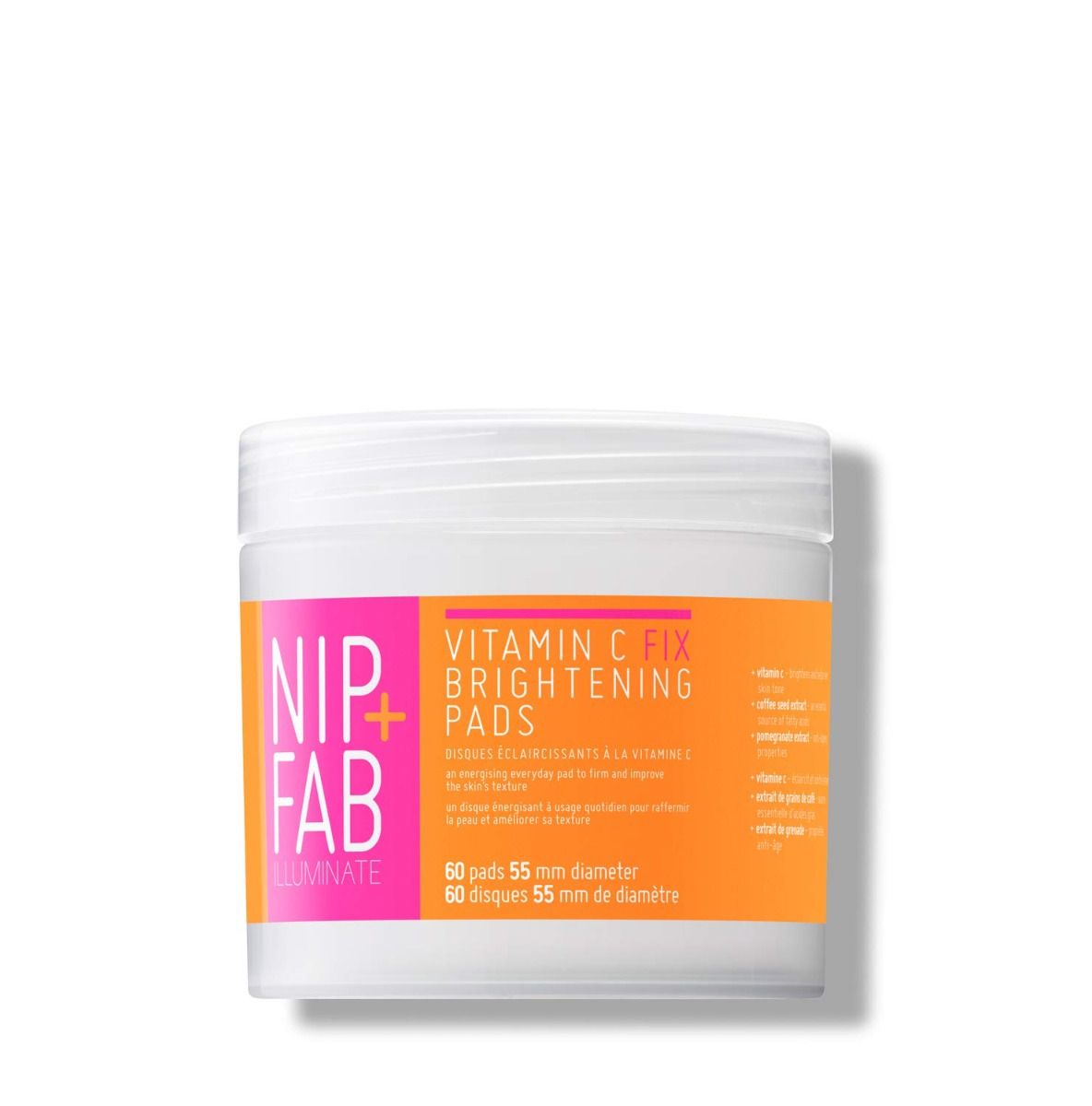 NIP+FAB ILLUMINATE VITAMIN C FIX BRIGHTENING PADS - 60x55 mm