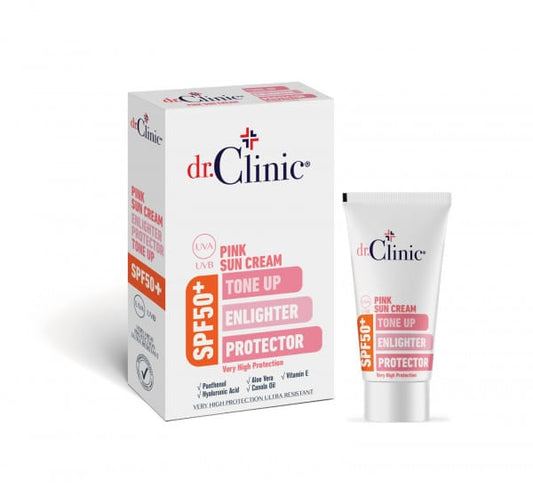 Dr.Clinic Pink SunScreen SPF 50+ Brightening Protective Tone Even Sunscreen 50 ml - هينزاديم