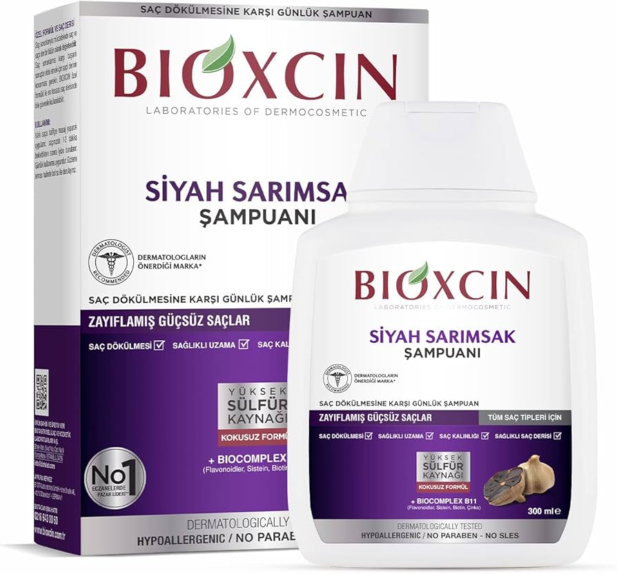 BIOXCIN Black Garlic Shampoo For All Hair Types 300ML