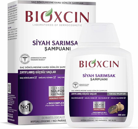 BIOXCIN Black Garlic Shampoo For All Hair Types 300ML