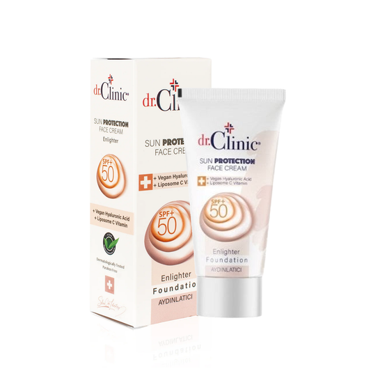 Dr.Clinic Sun Protection Face Cream Enlighter Foundation Spf+50 - هينزاديم
