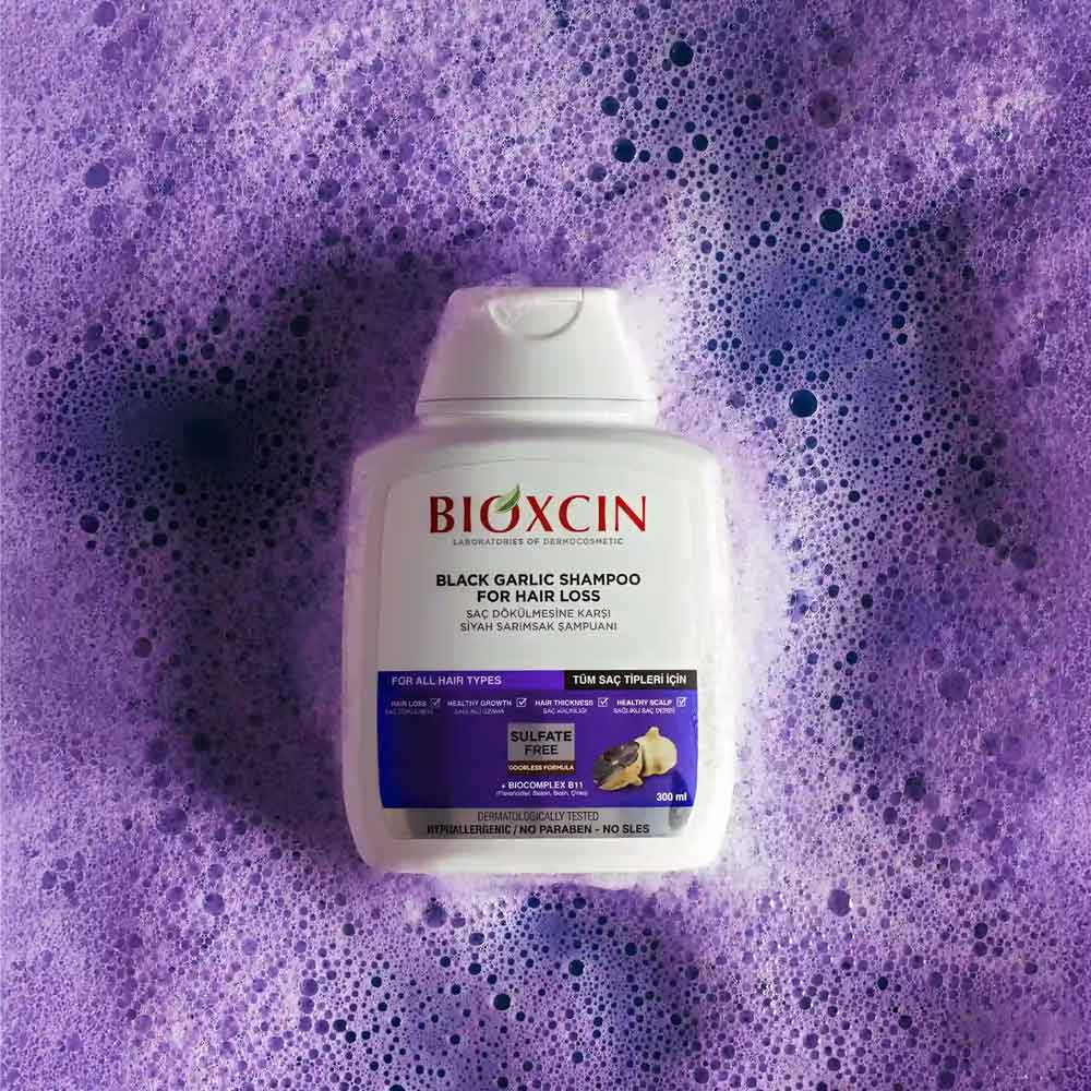 BIOXCIN Black Garlic Shampoo For All Hair Types 300ML
