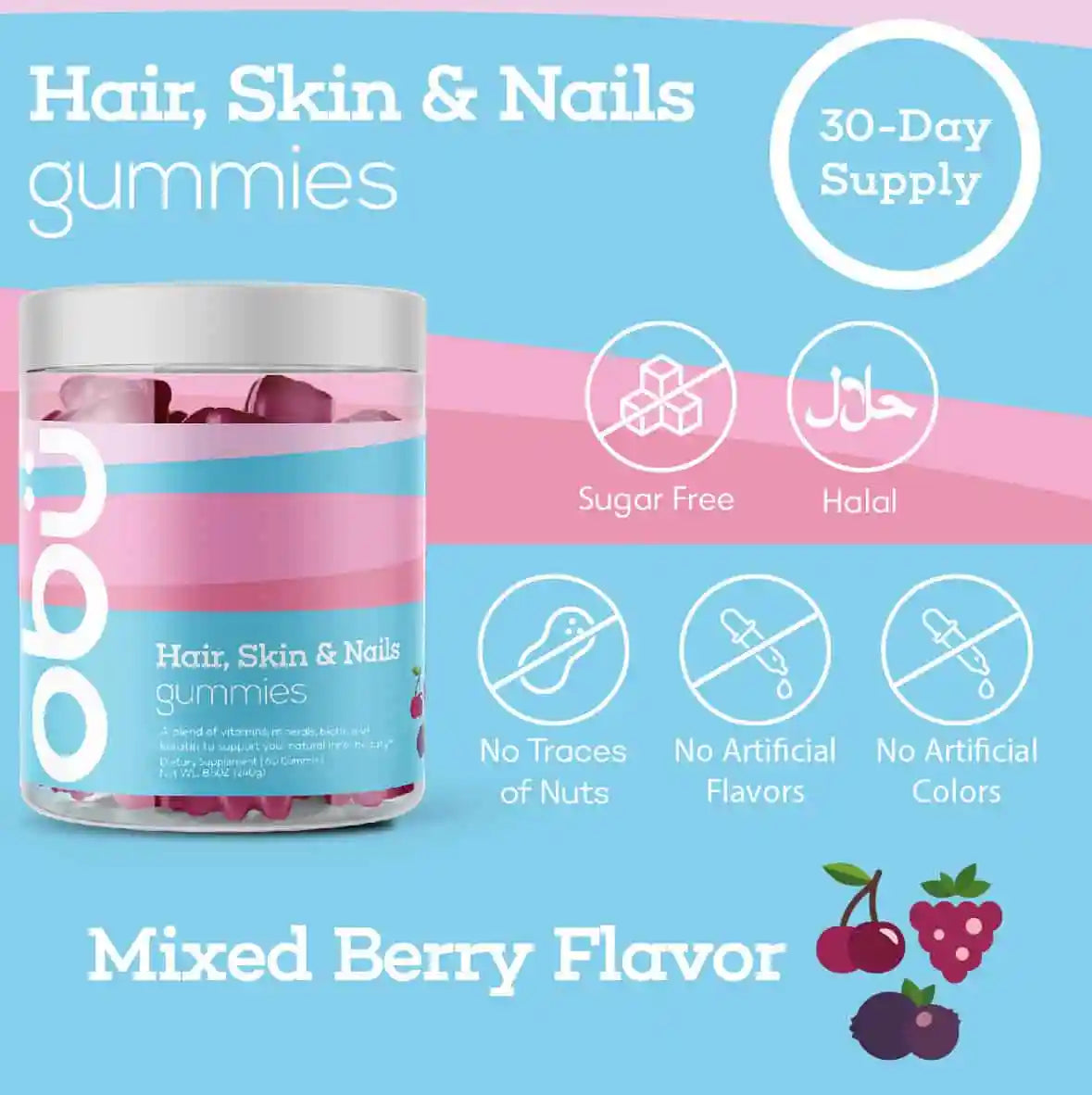 Obu Hair, Skin & Nails Gummies